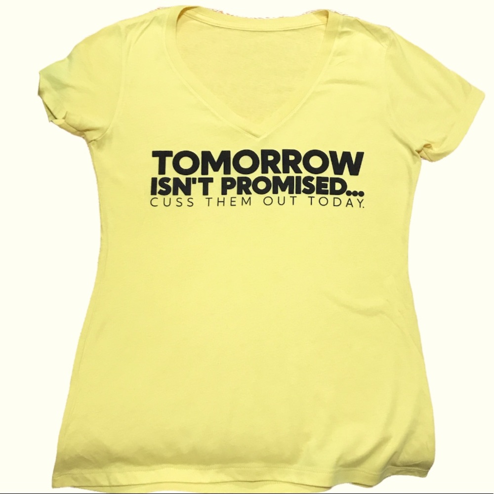 Vneck funny print t shirt